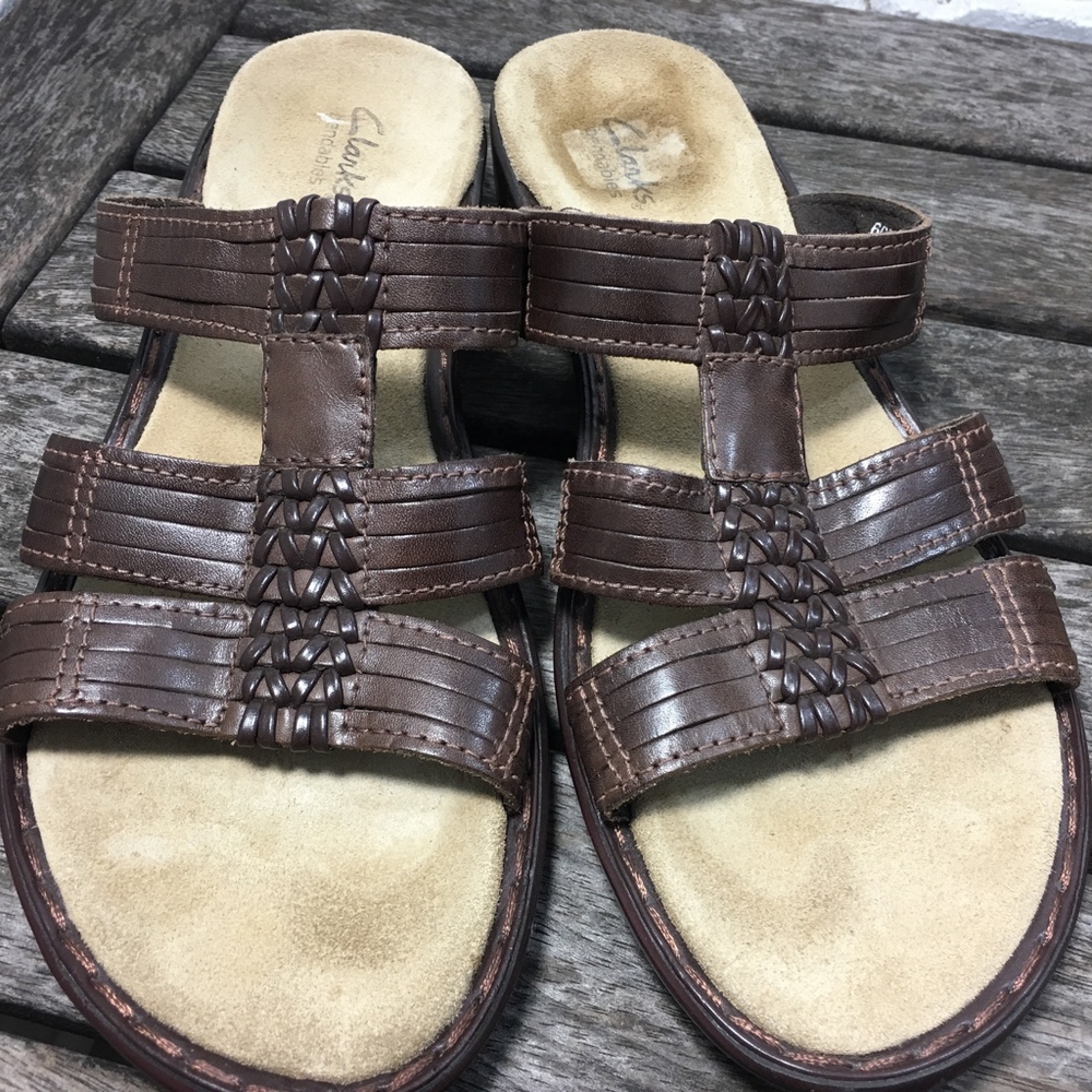 Clarks Bendable Slip On Open Toe Wedge - image 7